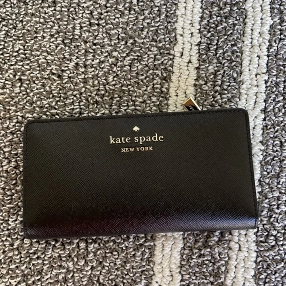 Kate Spade Staci Large Slim Bifold Wallet Black